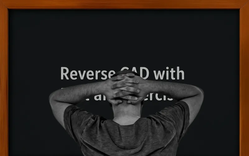 A person holding their head with both hands while text on screen reads “Reverse CAD with diet and exercise,” highlighting lifestyle changes to manage coronary artery disease.